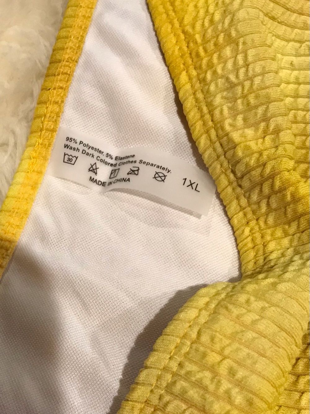 Yellow Ribbed Bikini Set - Picture 5 of 7